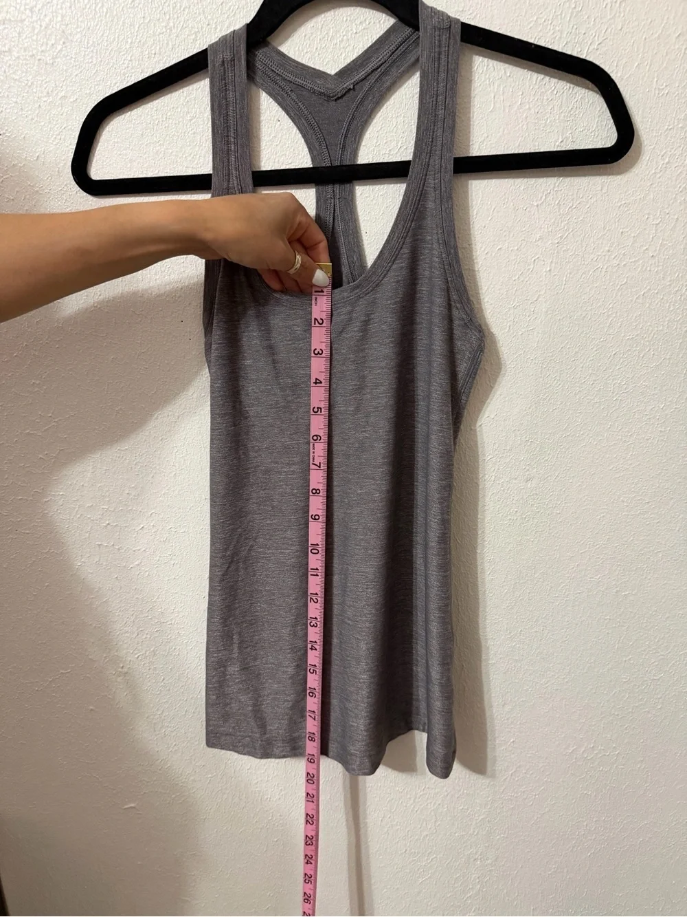 lululemon athletica Gray Racerback Yoga Tank